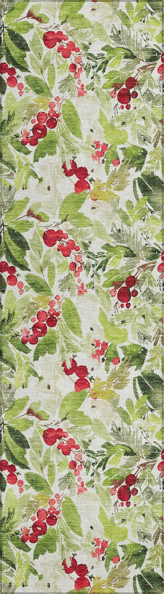 Piper Looms Chantille Christmas ACN1816 Aloe Machine Washable Area Rug Runner Main Image