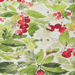 Piper Looms Chantille Christmas ACN1816 Aloe Machine Washable Area Rug Swatch Image