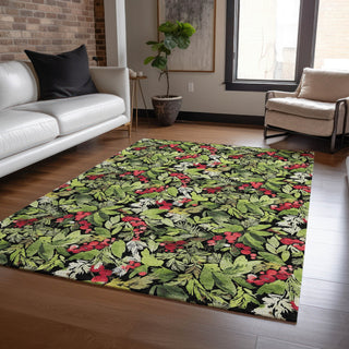Piper Looms Chantille Christmas ACN1816 Black Machine Washable Area Rug Lifestyle Image Feature