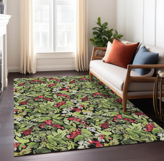 Piper Looms Chantille Christmas ACN1816 Black Machine Washable Area Rug Lifestyle Image Feature