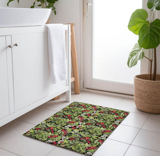 Piper Looms Chantille Christmas ACN1816 Black Machine Washable Area Rug Scatter Lifestyle Image Feature