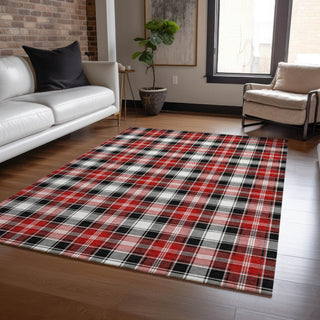Piper Looms Chantille Christmas ACN1817 Black Machine Washable Area Rug Lifestyle Image Feature