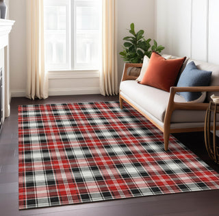 Piper Looms Chantille Christmas ACN1817 Black Machine Washable Area Rug Lifestyle Image Feature