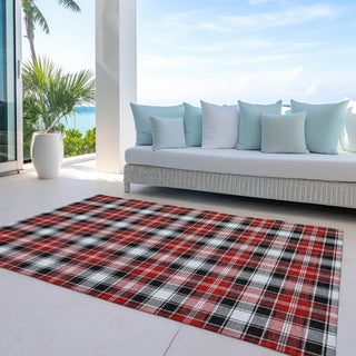 Piper Looms Chantille Christmas ACN1817 Black Machine Washable Area Rug Outdoor Lifestyle Image Feature
