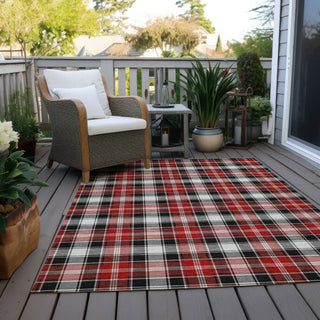 Piper Looms Chantille Christmas ACN1817 Black Machine Washable Area Rug Outdoor Lifestyle Image Feature
