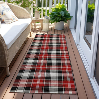Piper Looms Chantille Christmas ACN1817 Black Machine Washable Area Rug Runner Outdoor Lifestyle Image Feature