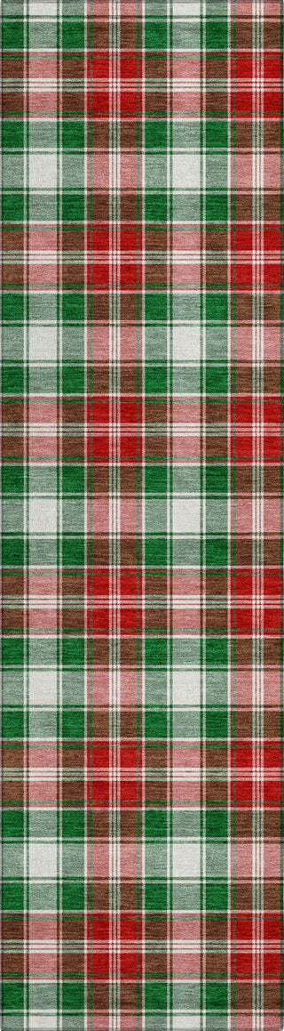 Piper Looms Chantille Christmas ACN1817 Emerald Machine Washable Area Rug Runner Main Image