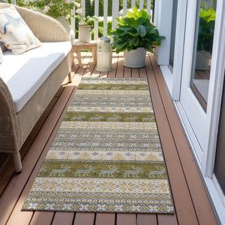 Piper Looms Chantille Christmas ACN1818 Gray Machine Washable Area Rug Runner Outdoor Lifestyle Image Feature