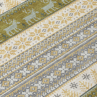 Piper Looms Chantille Christmas ACN1818 Gray Machine Washable Area Rug Swatch Image