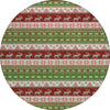 Piper Looms Chantille Christmas ACN1818 Green Machine Washable Area Rug Round Main Image