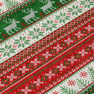 Piper Looms Chantille Christmas ACN1818 Red Machine Washable Area Rug Swatch Image