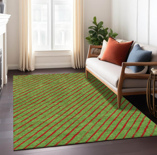 Piper Looms Chantille Christmas ACN1819 Fern Machine Washable Area Rug Lifestyle Image Feature