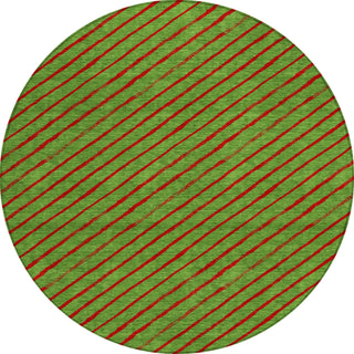 Piper Looms Chantille Christmas ACN1819 Fern Machine Washable Area Rug Round Main Image