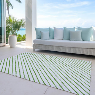 Piper Looms Chantille Christmas ACN1819 Green Machine Washable Area Rug Outdoor Lifestyle Image Feature