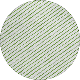 Piper Looms Chantille Christmas ACN1819 Green Machine Washable Area Rug Round Main Image