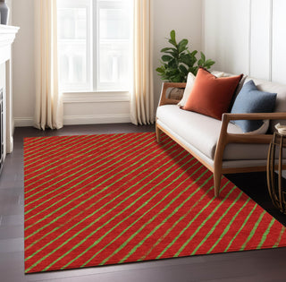 Piper Looms Chantille Christmas ACN1819 Merlot Machine Washable Area Rug Lifestyle Image Feature