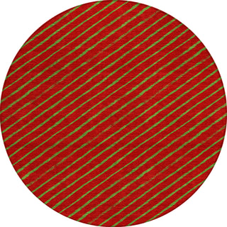Piper Looms Chantille Christmas ACN1819 Merlot Machine Washable Area Rug Round Main Image
