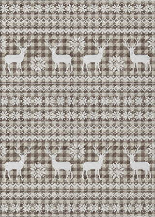Piper Looms Chantille Christmas ACN1820 Brown Machine Washable Area Rug main image