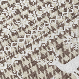 Piper Looms Chantille Christmas ACN1820 Brown Machine Washable Area Rug Swatch Image