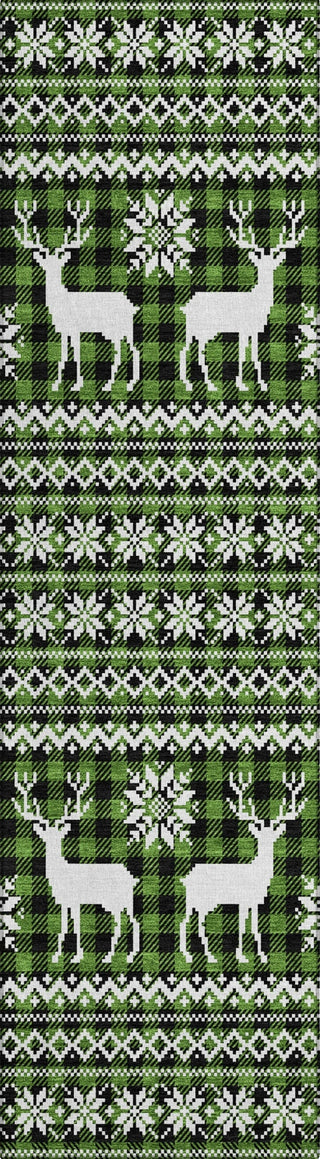 Piper Looms Chantille Christmas ACN1820 Cactus Machine Washable Area Rug Runner Main Image