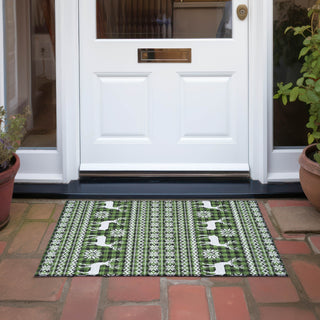 Piper Looms Chantille Christmas ACN1820 Cactus Machine Washable Area Rug Scatter Outdoor Lifestyle Image Feature