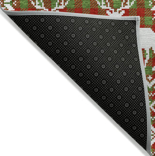 Piper Looms Chantille Christmas ACN1820 Fern Machine Washable Area Rug Backing Image
