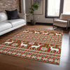 Piper Looms Chantille Christmas ACN1820 Fern Machine Washable Area Rug Lifestyle Image Feature