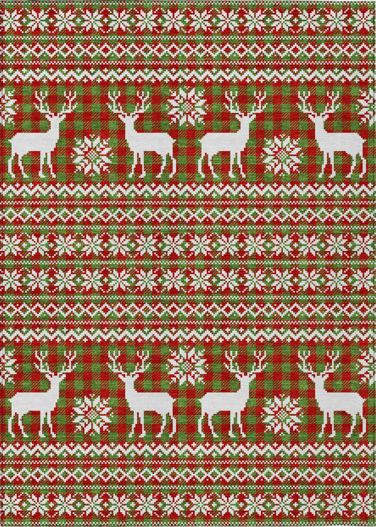 Piper Looms Chantille Christmas ACN1820 Fern Machine Washable Area Rug main image