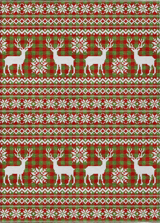 Piper Looms Chantille Christmas ACN1820 Fern Machine Washable Area Rug main image