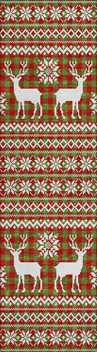 Piper Looms Chantille Christmas ACN1820 Fern Machine Washable Area Rug Runner Main Image