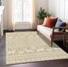 Piper Looms Chantille Christmas ACN1820 Gold Machine Washable Area Rug Lifestyle Image Feature
