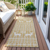 Piper Looms Chantille Christmas ACN1820 Gold Machine Washable Area Rug Runner Outdoor Lifestyle Image Feature