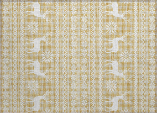 Piper Looms Chantille Christmas ACN1820 Gold Machine Washable Area Rug Scatter Main Image