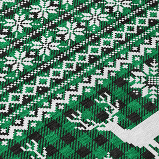Piper Looms Chantille Christmas ACN1820 Green Machine Washable Area Rug Swatch Image