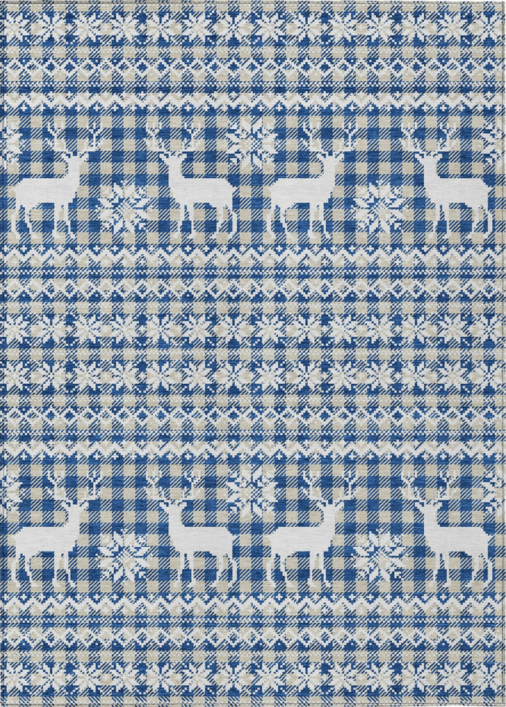 Piper Looms Chantille Christmas ACN1820 Navy Machine Washable Area Rug main image