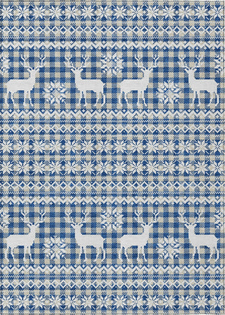 Piper Looms Chantille Christmas ACN1820 Navy Machine Washable Area Rug main image