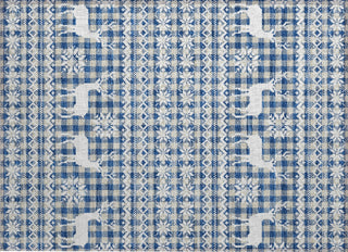 Piper Looms Chantille Christmas ACN1820 Navy Machine Washable Area Rug Scatter Main Image