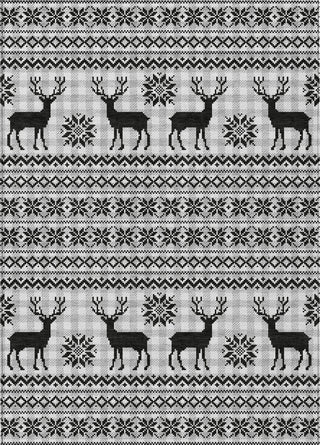 Piper Looms Chantille Christmas ACN1820 Silver Machine Washable Area Rug main image