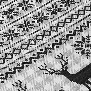 Piper Looms Chantille Christmas ACN1820 Silver Machine Washable Area Rug Swatch Image