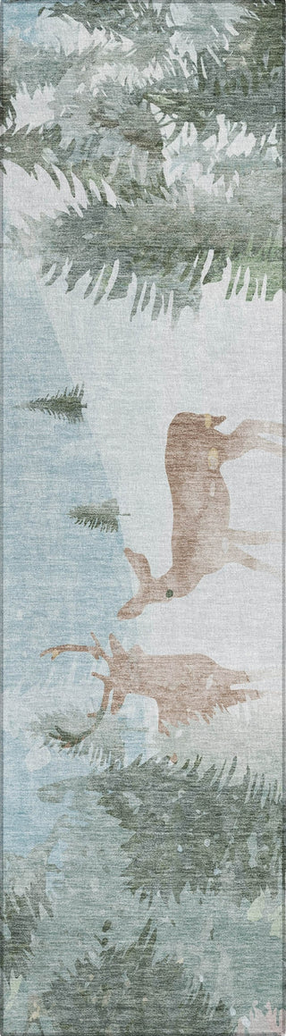 Piper Looms Chantille Christmas ACN1821 Sky Machine Washable Area Rug Runner Main Image