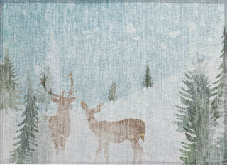 Piper Looms Chantille Christmas ACN1821 Sky Machine Washable Area Rug Scatter Main Image