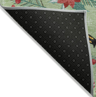 Piper Looms Chantille Christmas ACN1822 Aloe Machine Washable Area Rug Backing Image