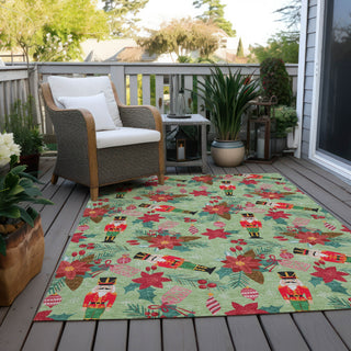 Piper Looms Chantille Christmas ACN1822 Aloe Machine Washable Area Rug Outdoor Lifestyle Image Feature