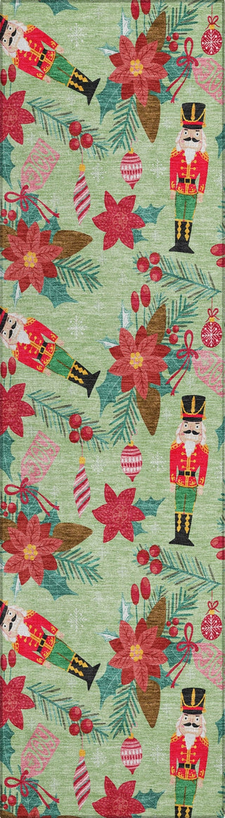 Piper Looms Chantille Christmas ACN1822 Aloe Machine Washable Area Rug Runner Main Image