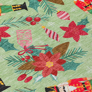 Piper Looms Chantille Christmas ACN1822 Aloe Machine Washable Area Rug Swatch Image