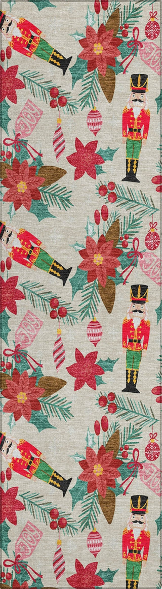 Piper Looms Chantille Christmas ACN1822 Beige Machine Washable Area Rug Runner Main Image