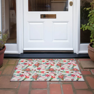 Piper Looms Chantille Christmas ACN1822 Beige Machine Washable Area Rug Scatter Outdoor Lifestyle Image Feature