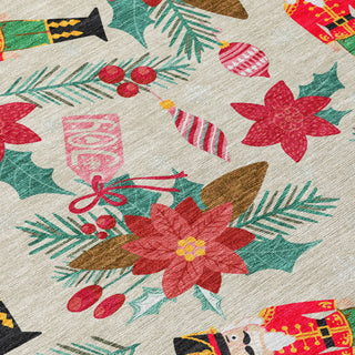 Piper Looms Chantille Christmas ACN1822 Beige Machine Washable Area Rug Swatch Image