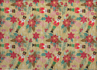 Piper Looms Chantille Christmas ACN1822 Gold Machine Washable Area Rug Scatter Main Image