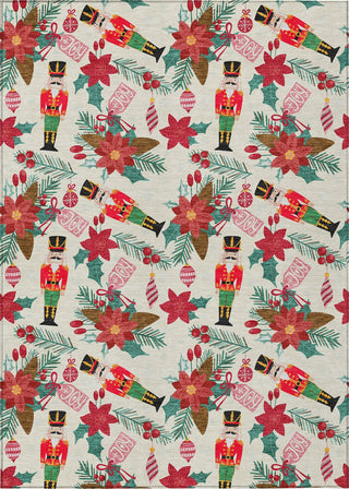 Piper Looms Chantille Christmas ACN1822 Ivory Machine Washable Area Rug main image